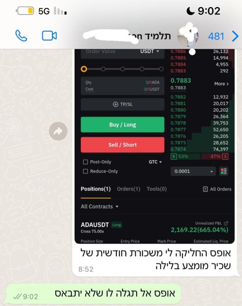 תוצאות מסחר של תלמיד 17