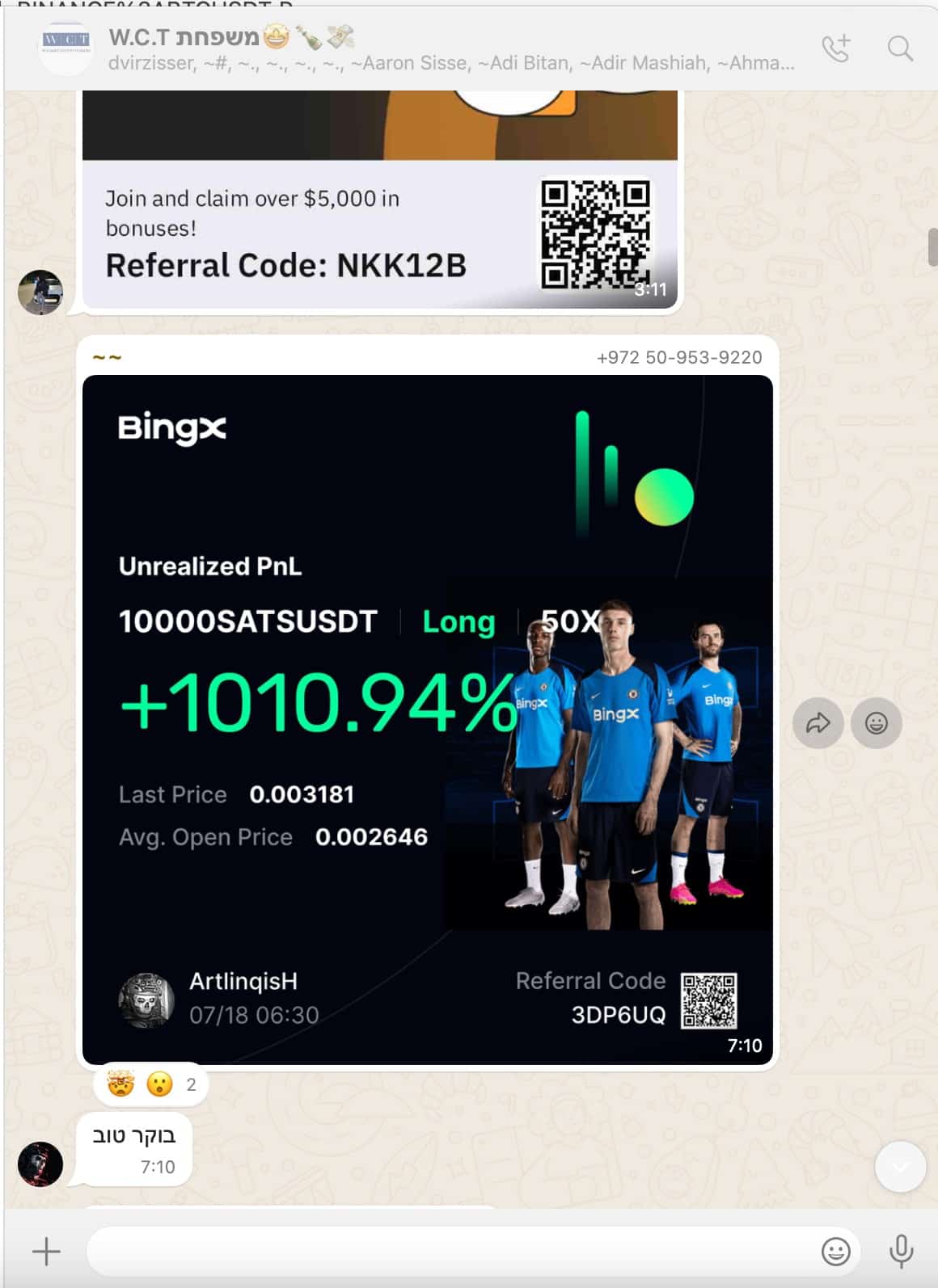 תוצאות מסחר - +1010.94% ROI